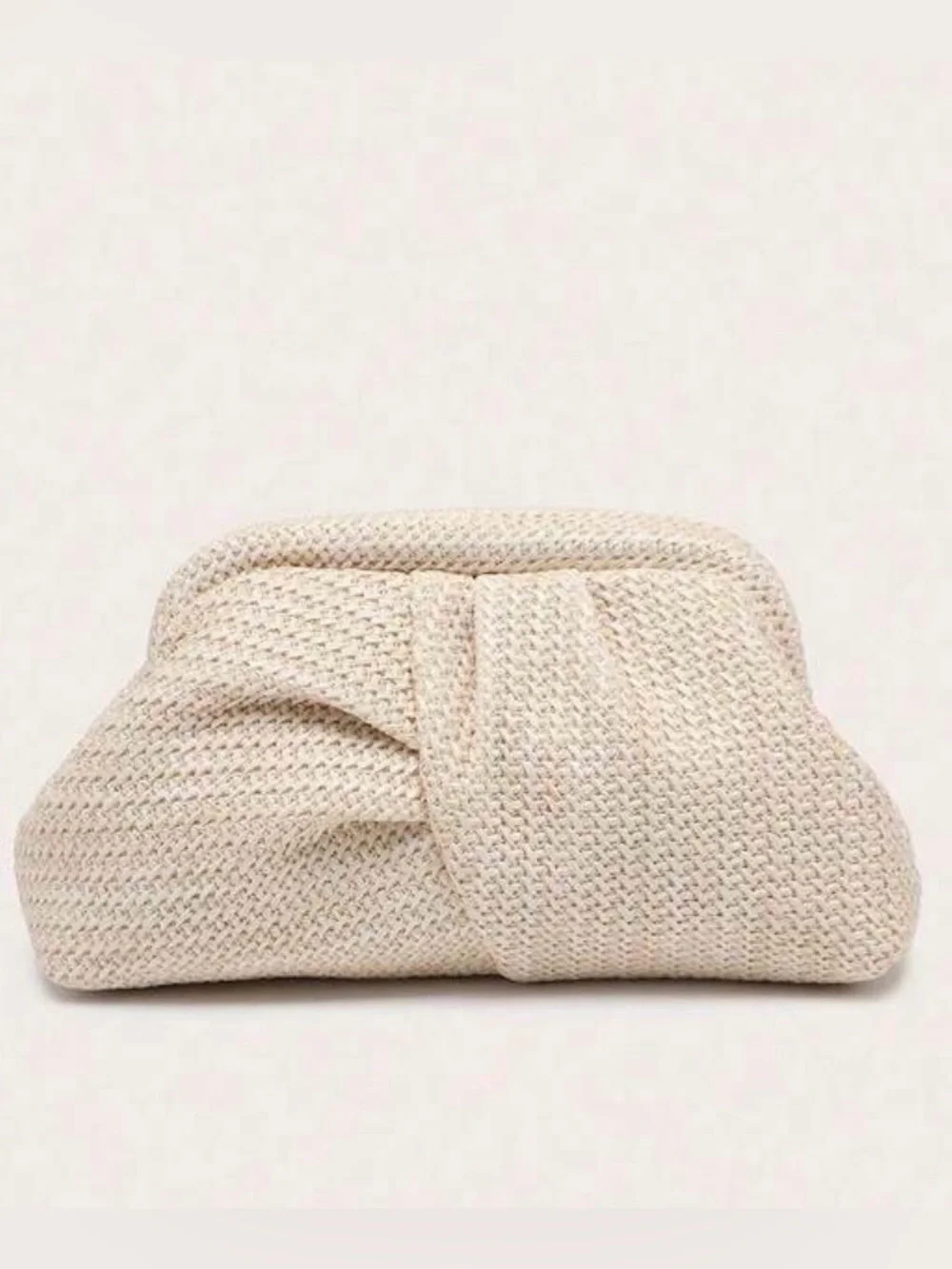 Brown Woven Clutch Bag -